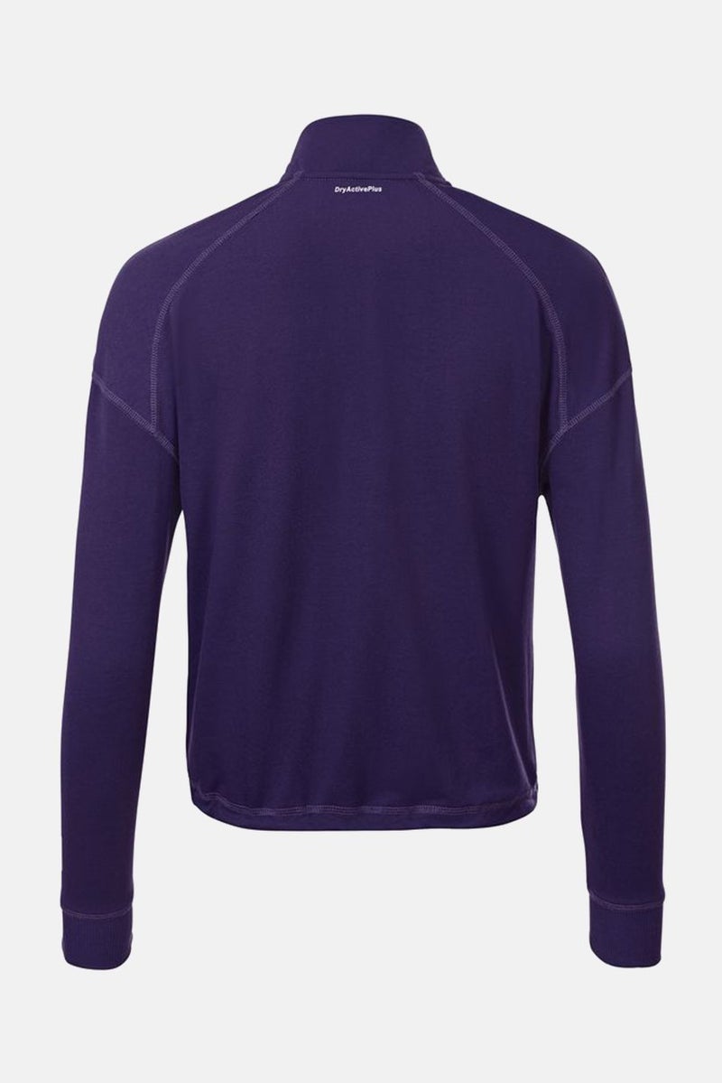 Tchibo Women Sportswear Fit Full Zip Plain Long Sleeve Top, Purple - Image 3